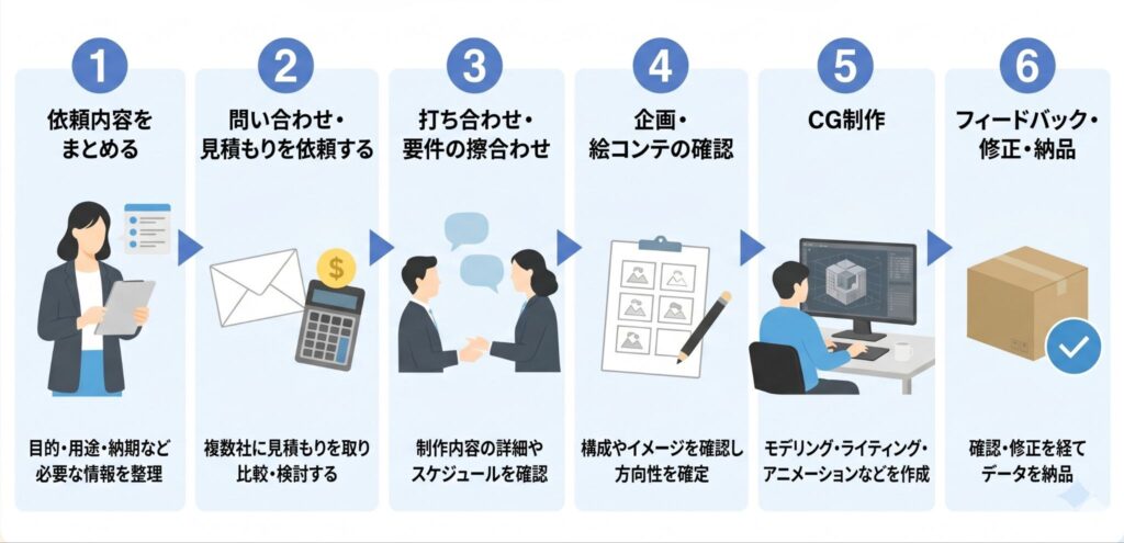CG制作を依頼する流れ